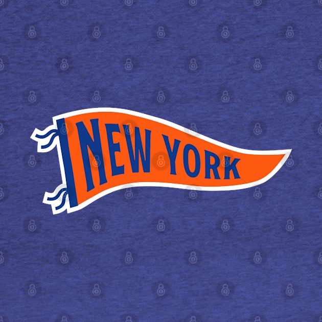 New York Pennant - Blue 2 by KFig21